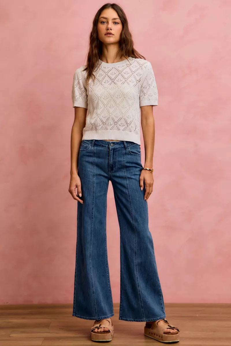 SO ME Seam Detail Mid Rise Stretch Denim Jeans - Image 9