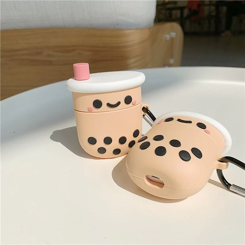 Soft Boba Tea AirPods Cover – For 1, 2, 3, or Pro with Keyring - Image 10