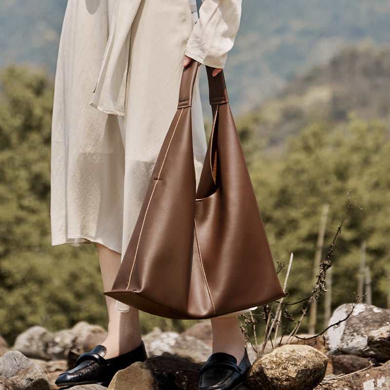 Soft Slouch Genuine Leather Oversized Tote Bag - Image 8