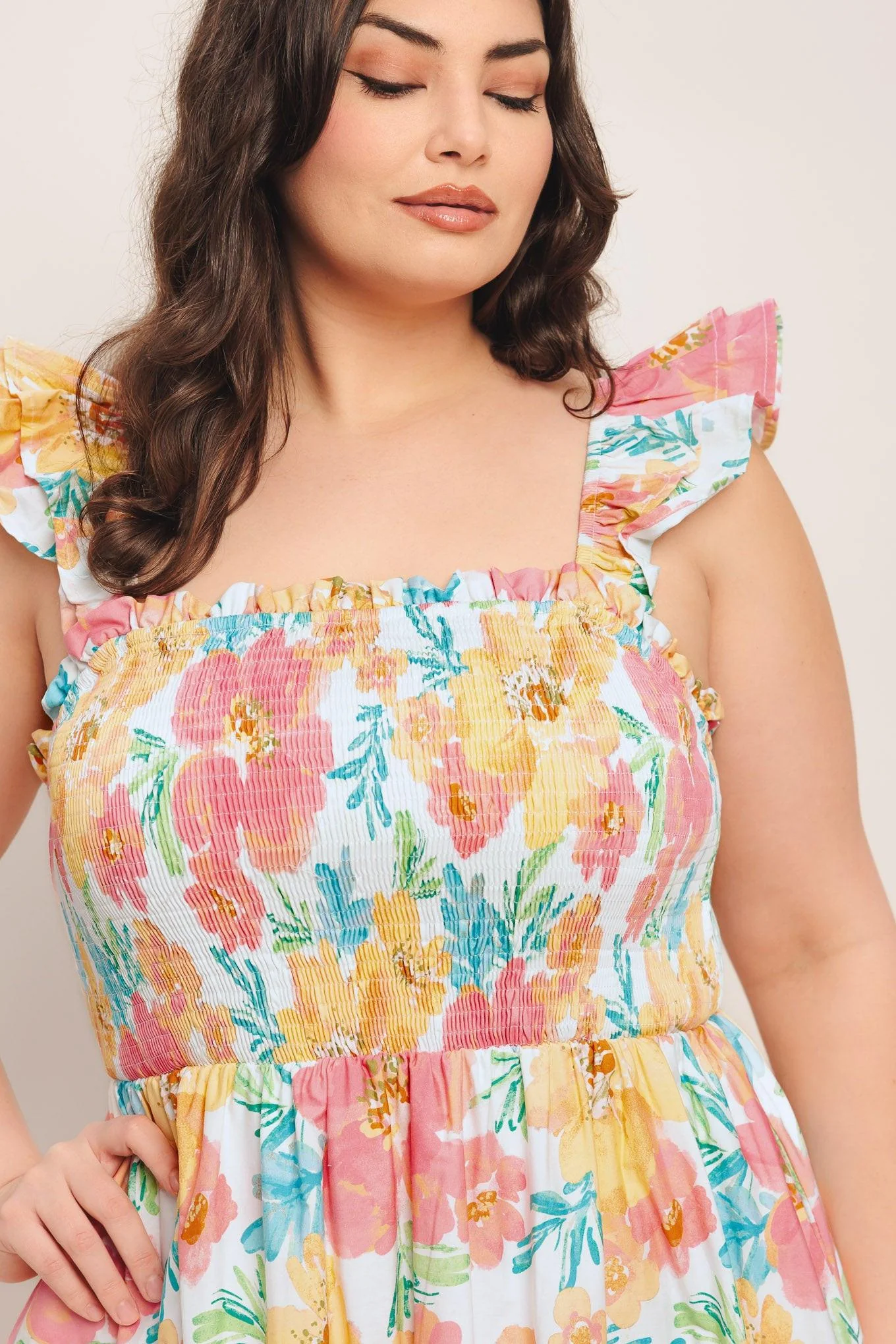 Soft Sunshine Woven Midi Dress - Image 13