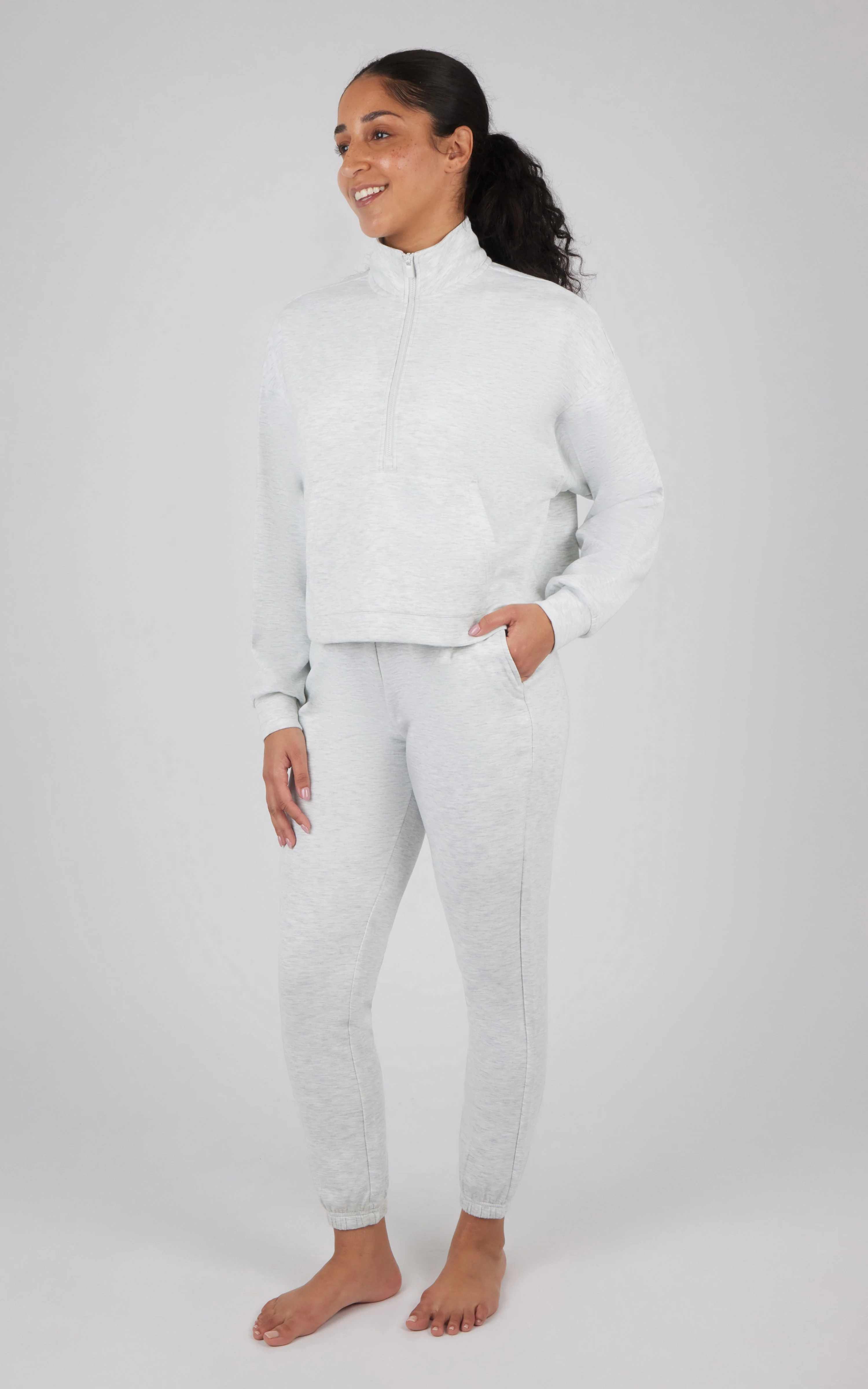 Softlite Half Zip Pullover and Jogger Set - Our Linen Story - Image 10