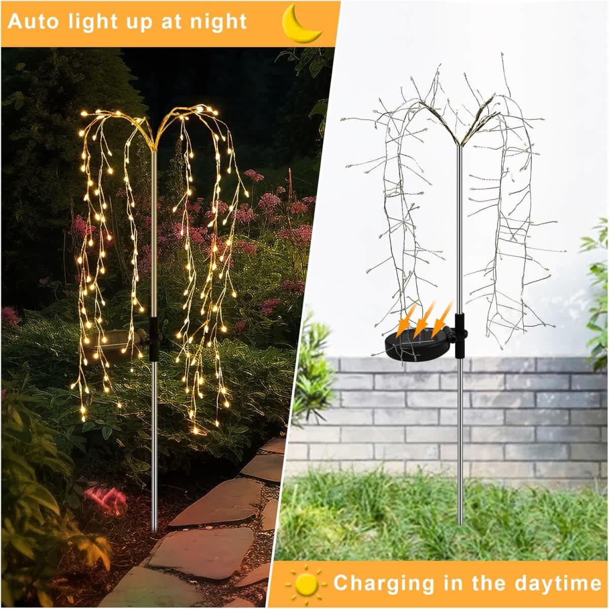 Solar Willow Tree Pathway Lights(2/4/8/Pack) - Image 12