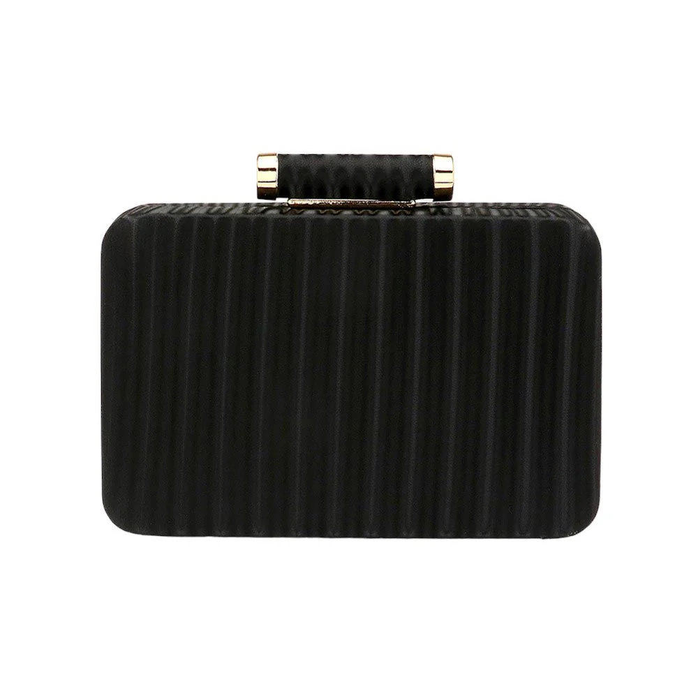 Solid Embossed Clutch Crossbody Bag - Image 2