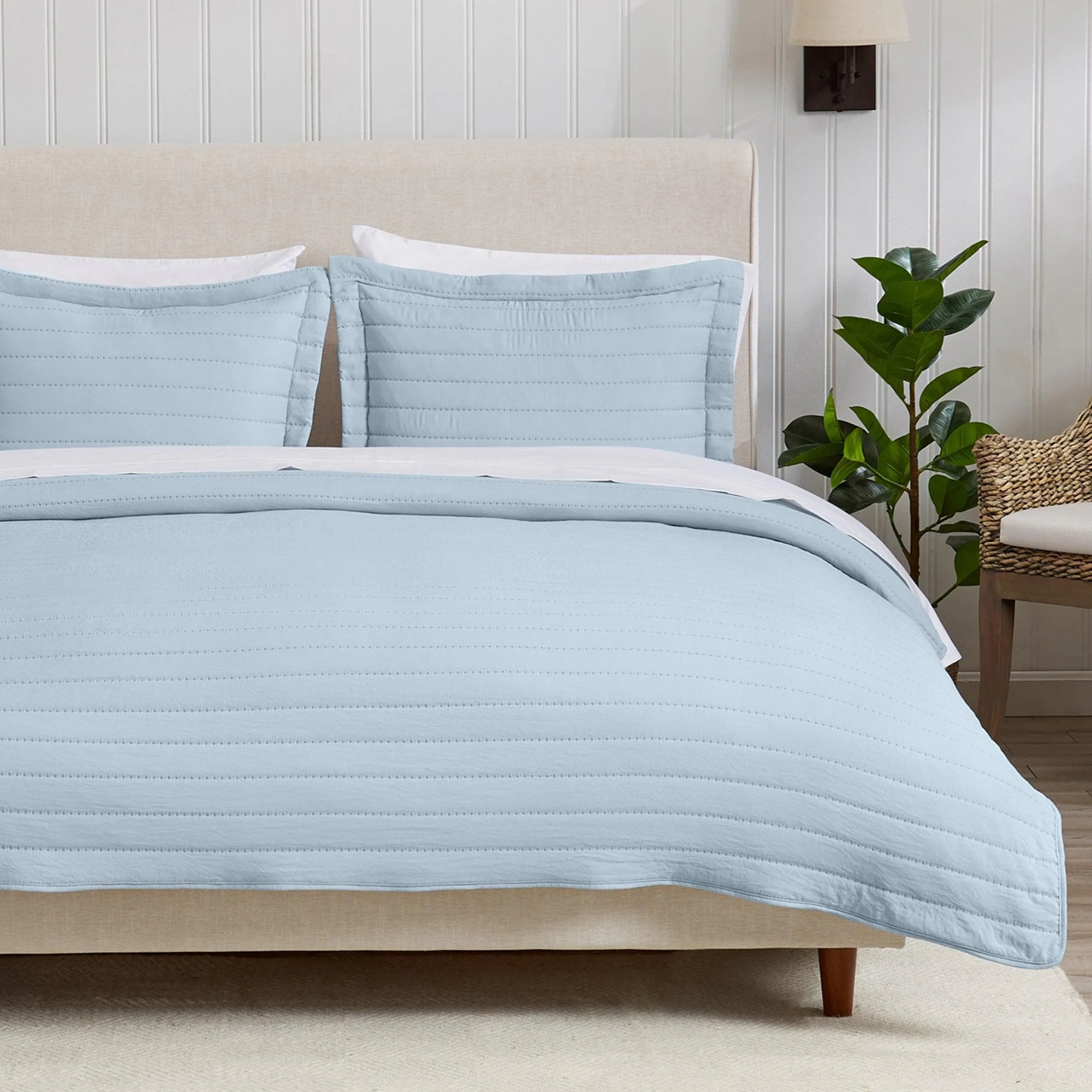 Solid Striped Quilt - Virginia Collection - Image 15