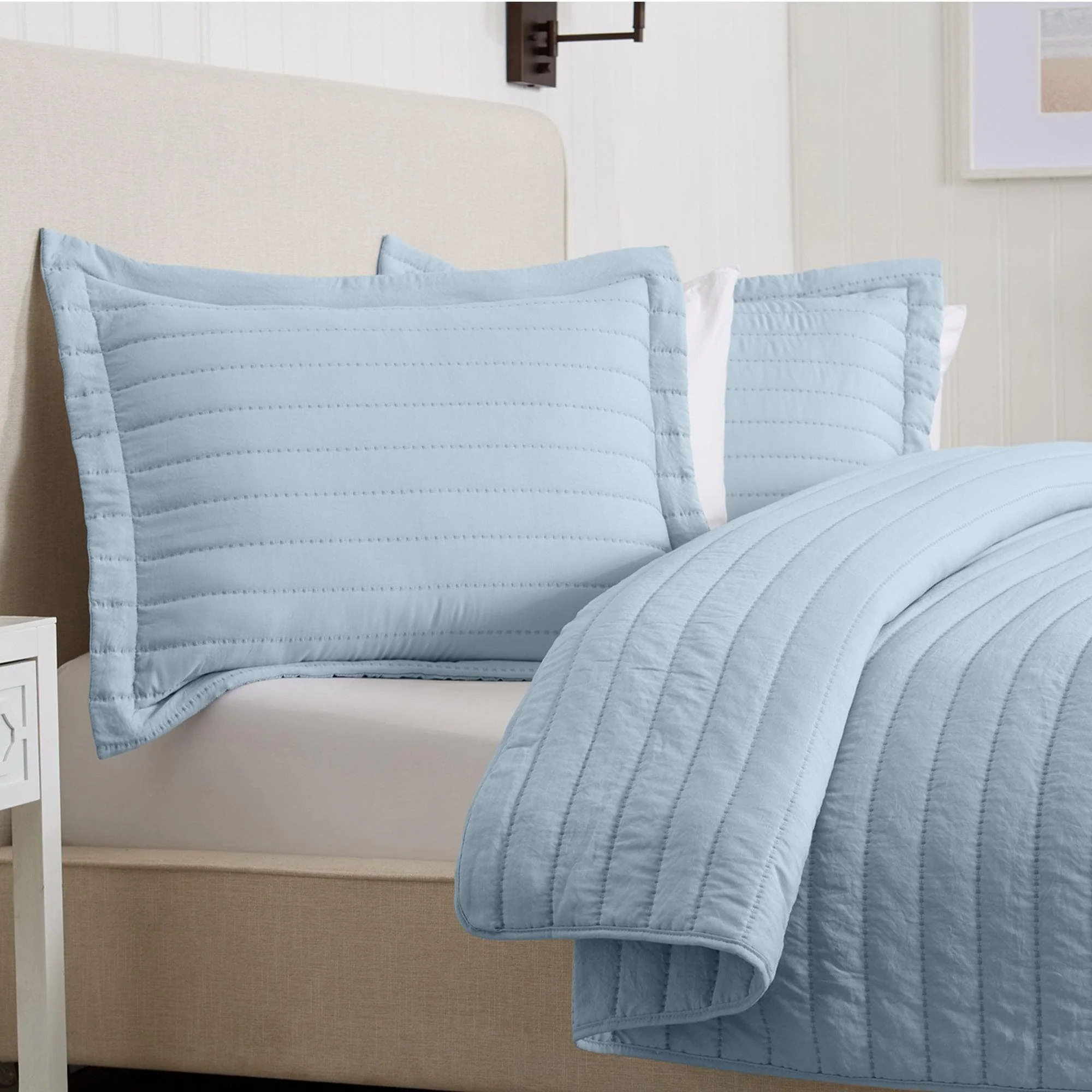 Solid Striped Quilt - Virginia Collection - Image 19