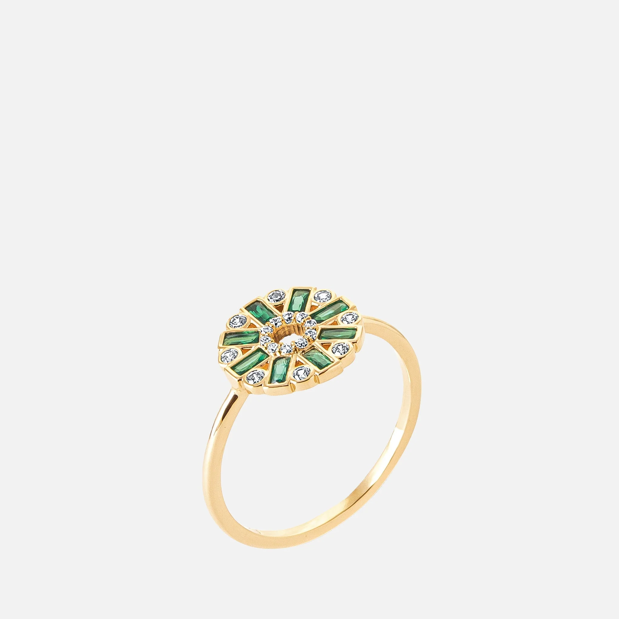 Solis Baguette Sunburst Ring - Image 2