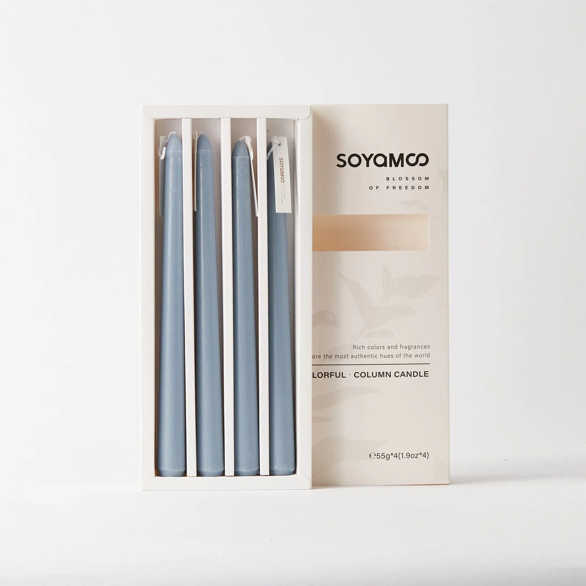 SOYAMOO Fresh Spring Colored Taper Candles