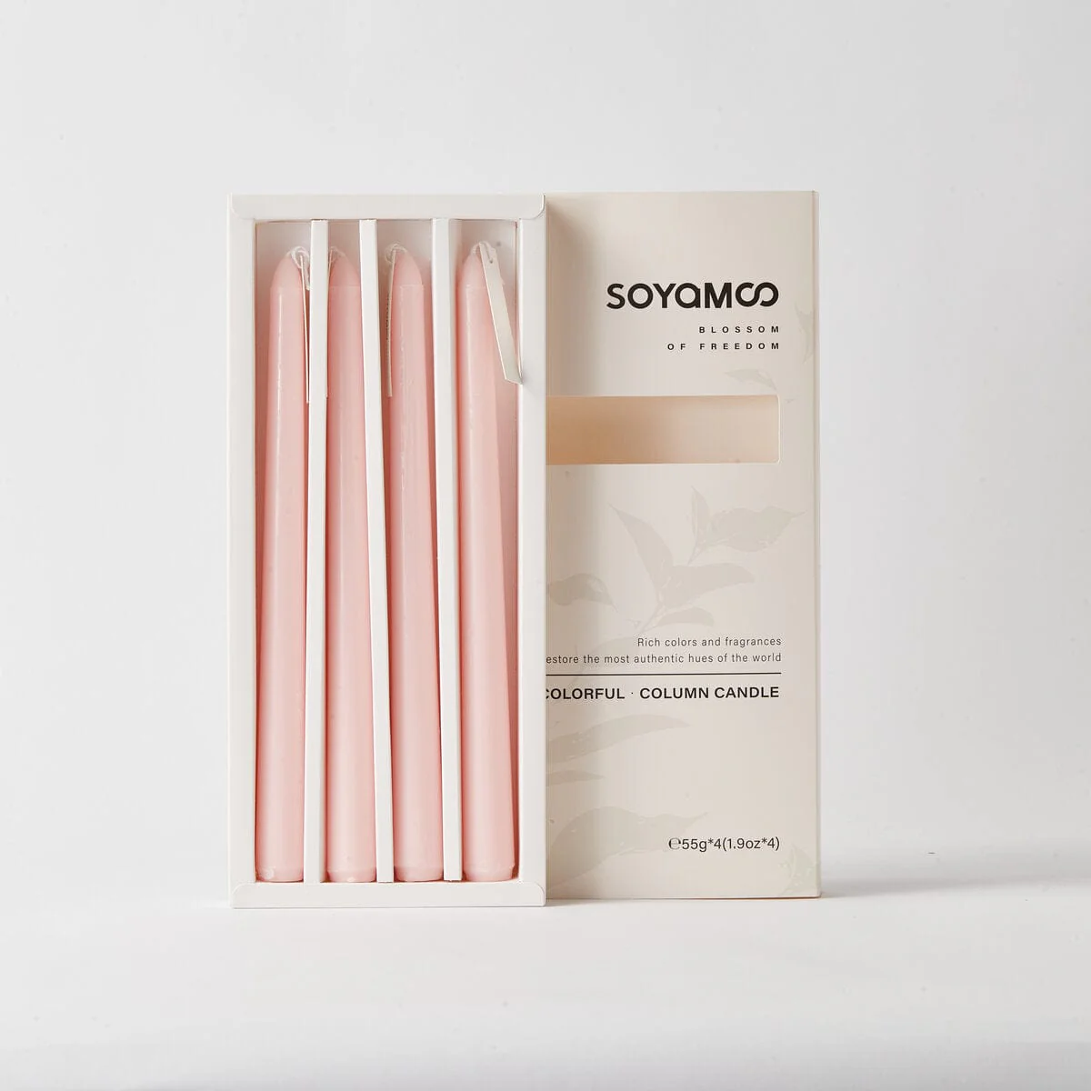 SOYAMOO Fruity Temptation Colored Taper Candles