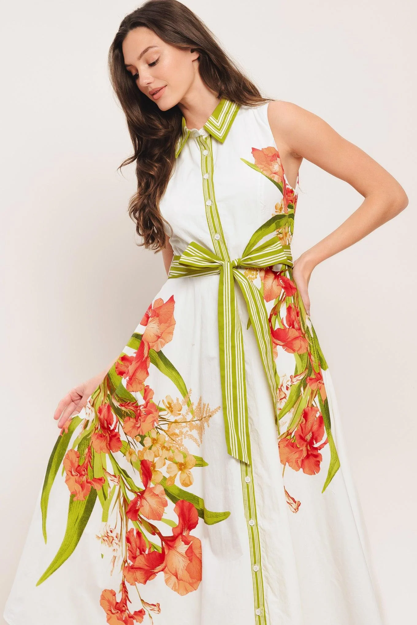 Spring Heirloom Woven Midi Dress - Image 4