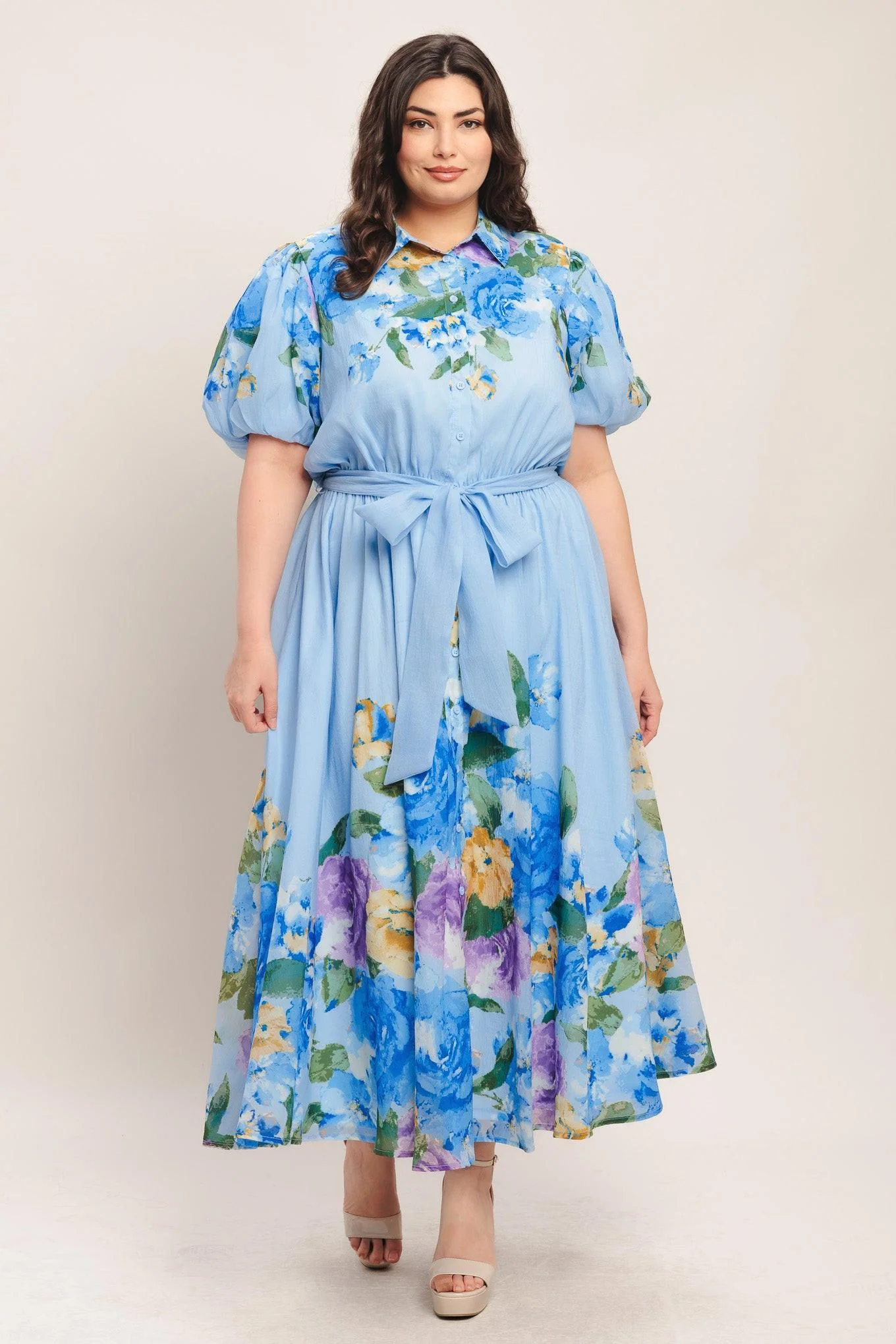 Springtime Sweetheart Woven Midi Dress - Image 11
