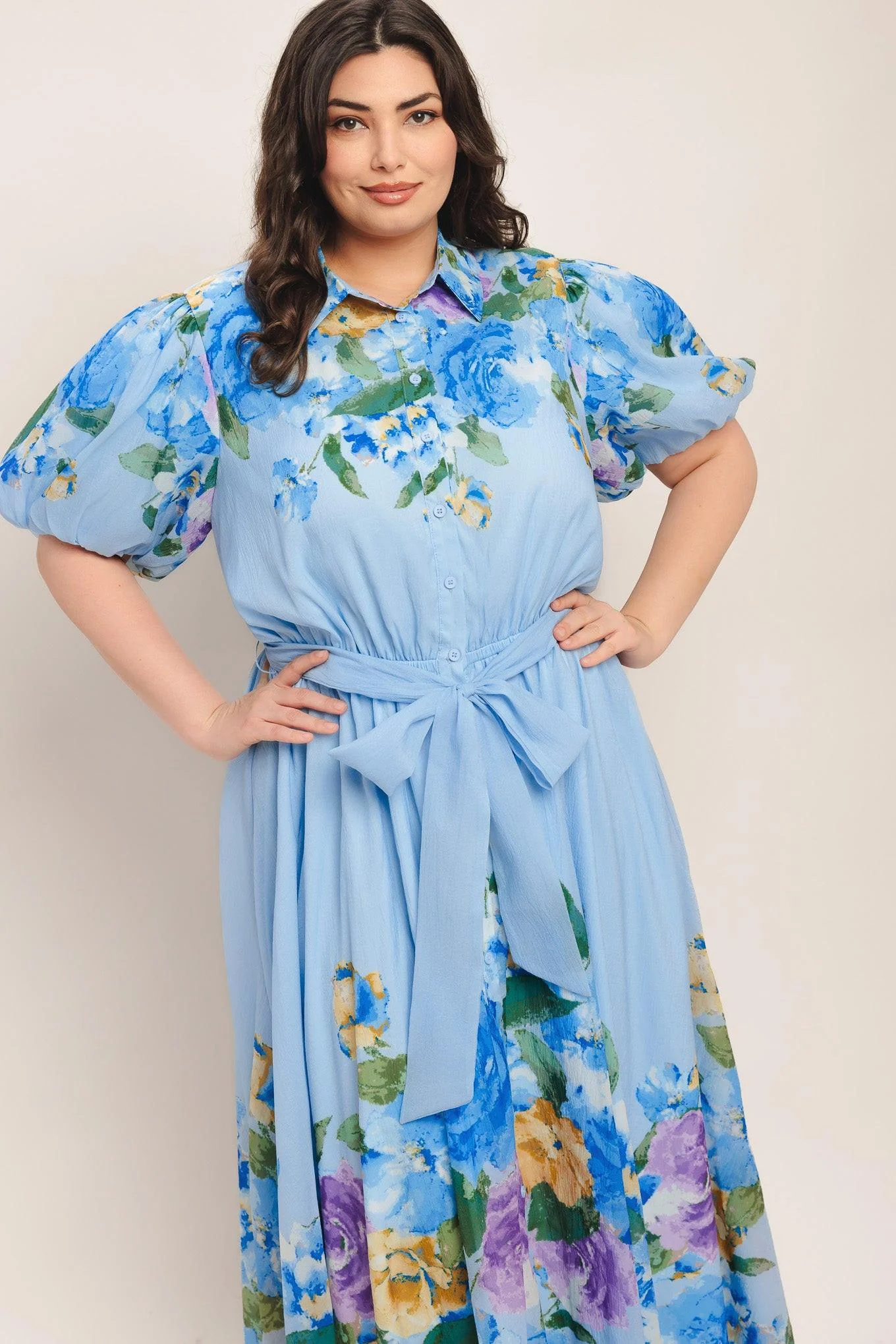 Springtime Sweetheart Woven Midi Dress - Image 12