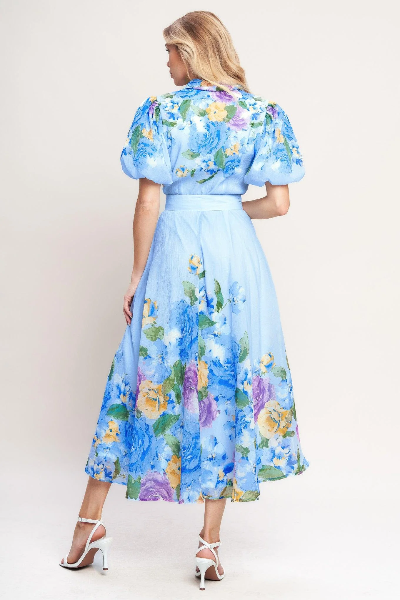 Springtime Sweetheart Woven Midi Dress - Image 2