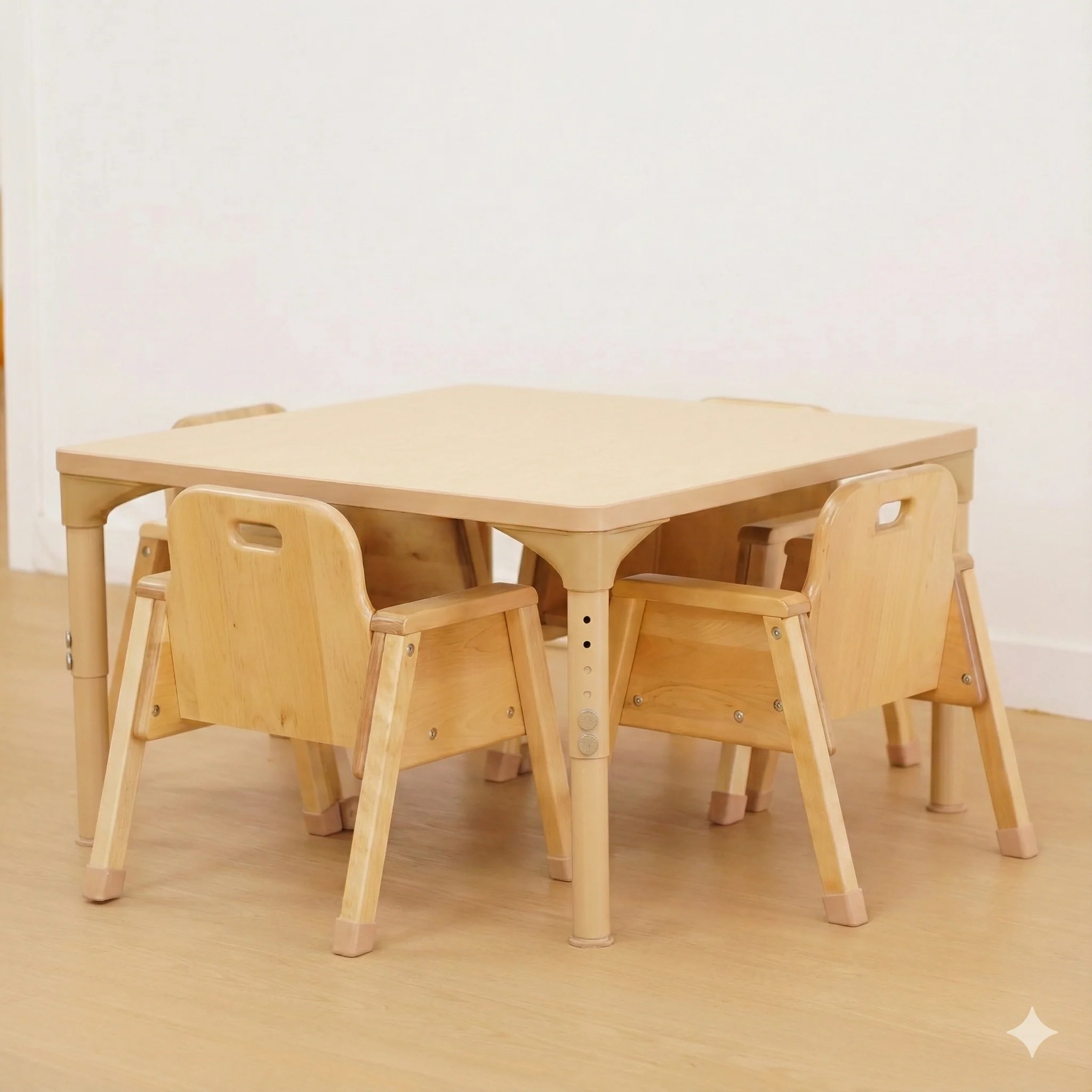 Square Adjustable Kids Table – 17" to 25" Height | Activity Table for Classrooms, Daycares & Homeschool - Image 3