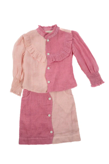 Squiggle Pink Linen Set - Image 3