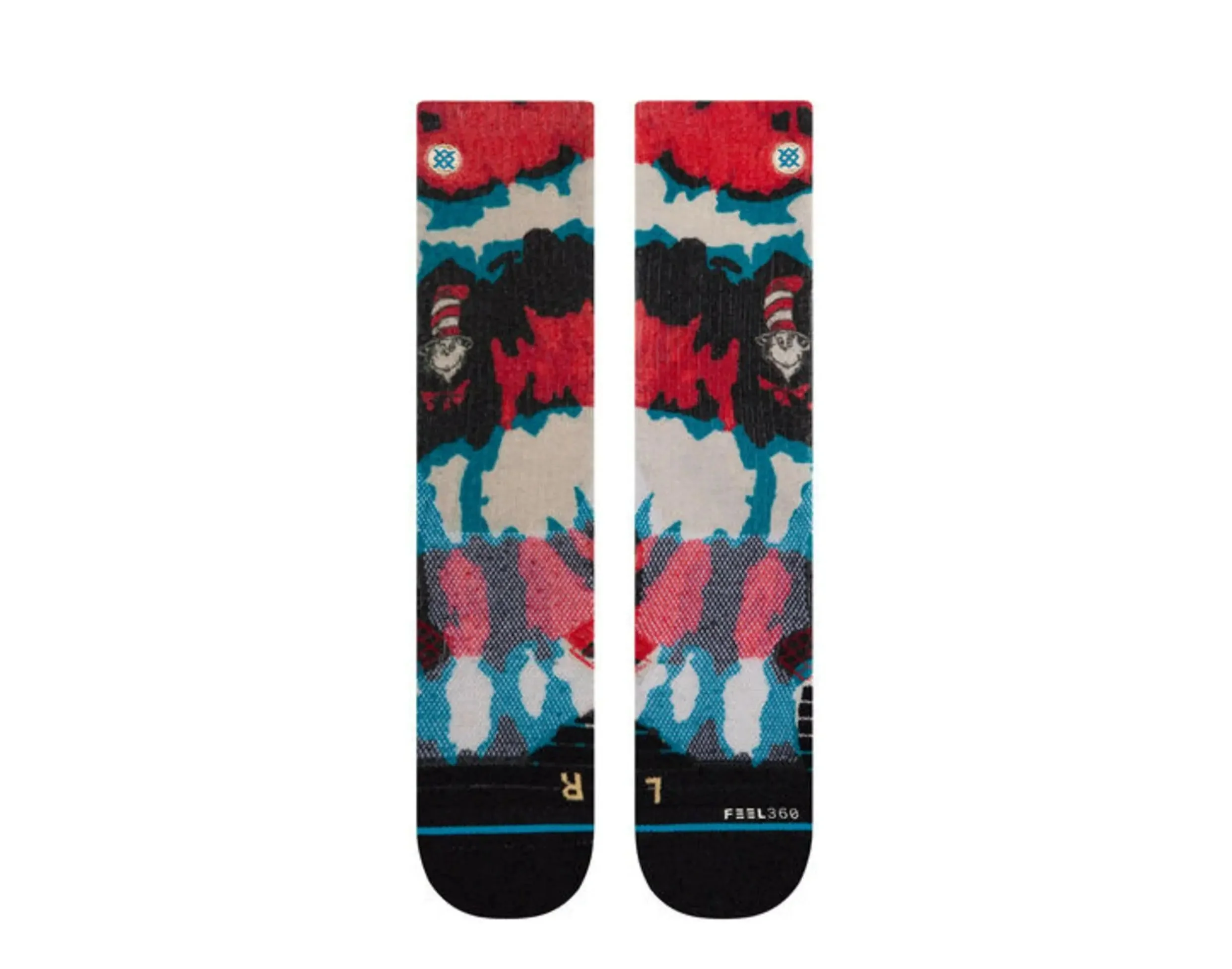 Stance Cat In The Hat Hike Crew Socks Black - Image 2