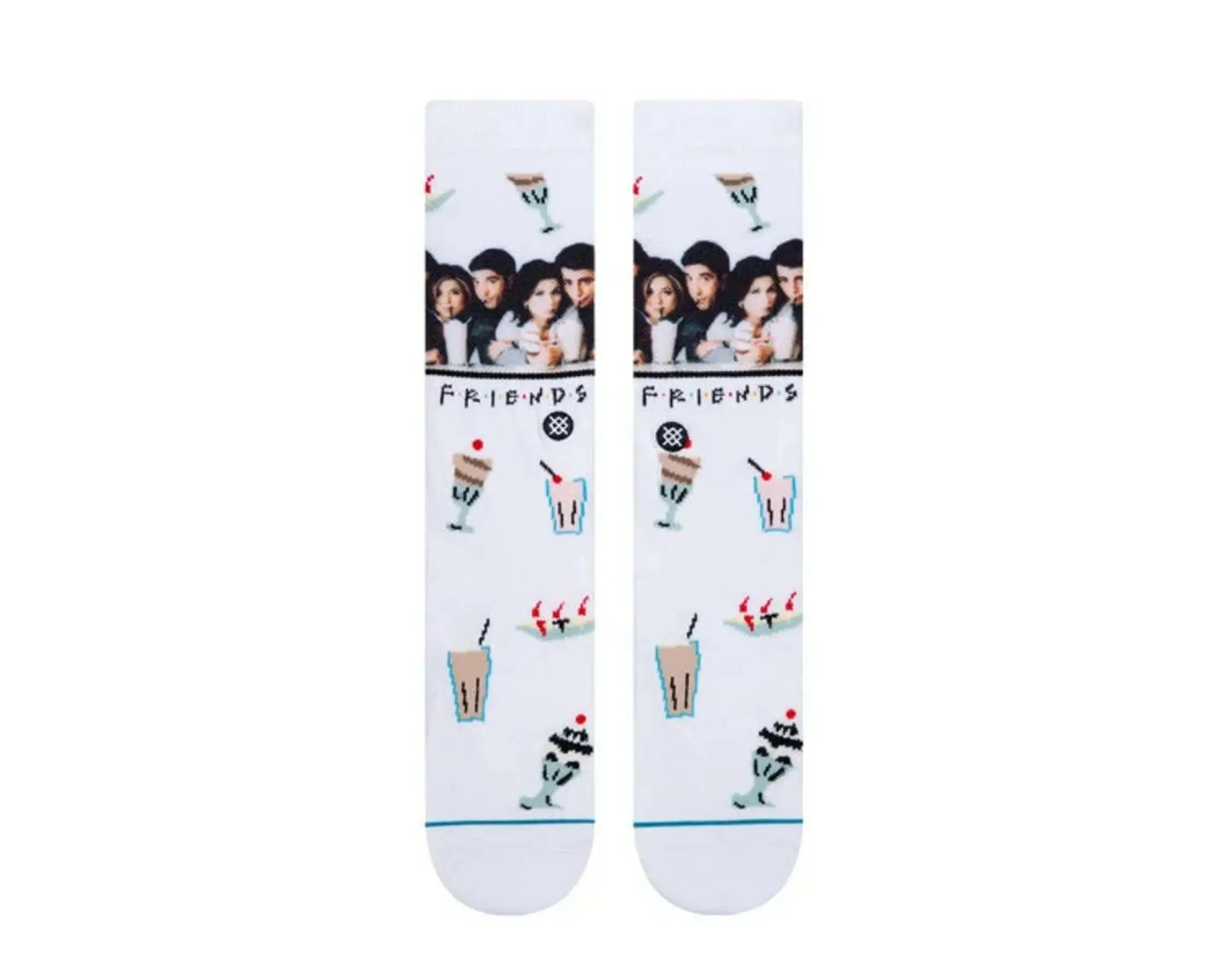 Stance The One With The Diner Friends Crew Socks White - Image 2