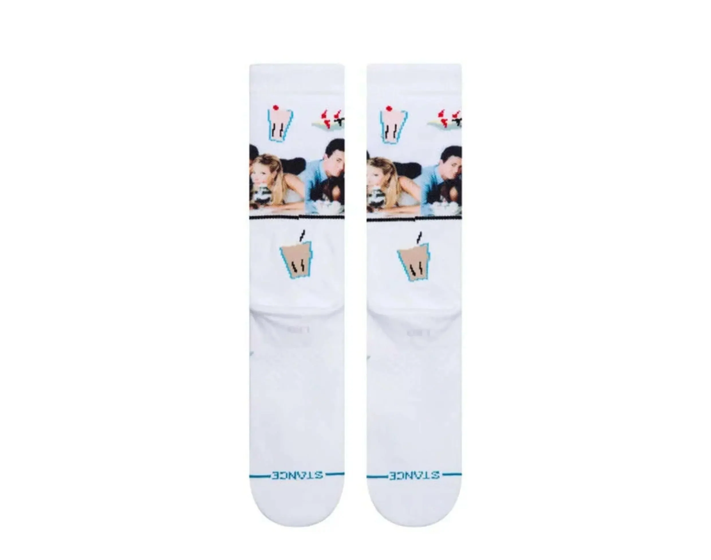 Stance The One With The Diner Friends Crew Socks White - Image 3