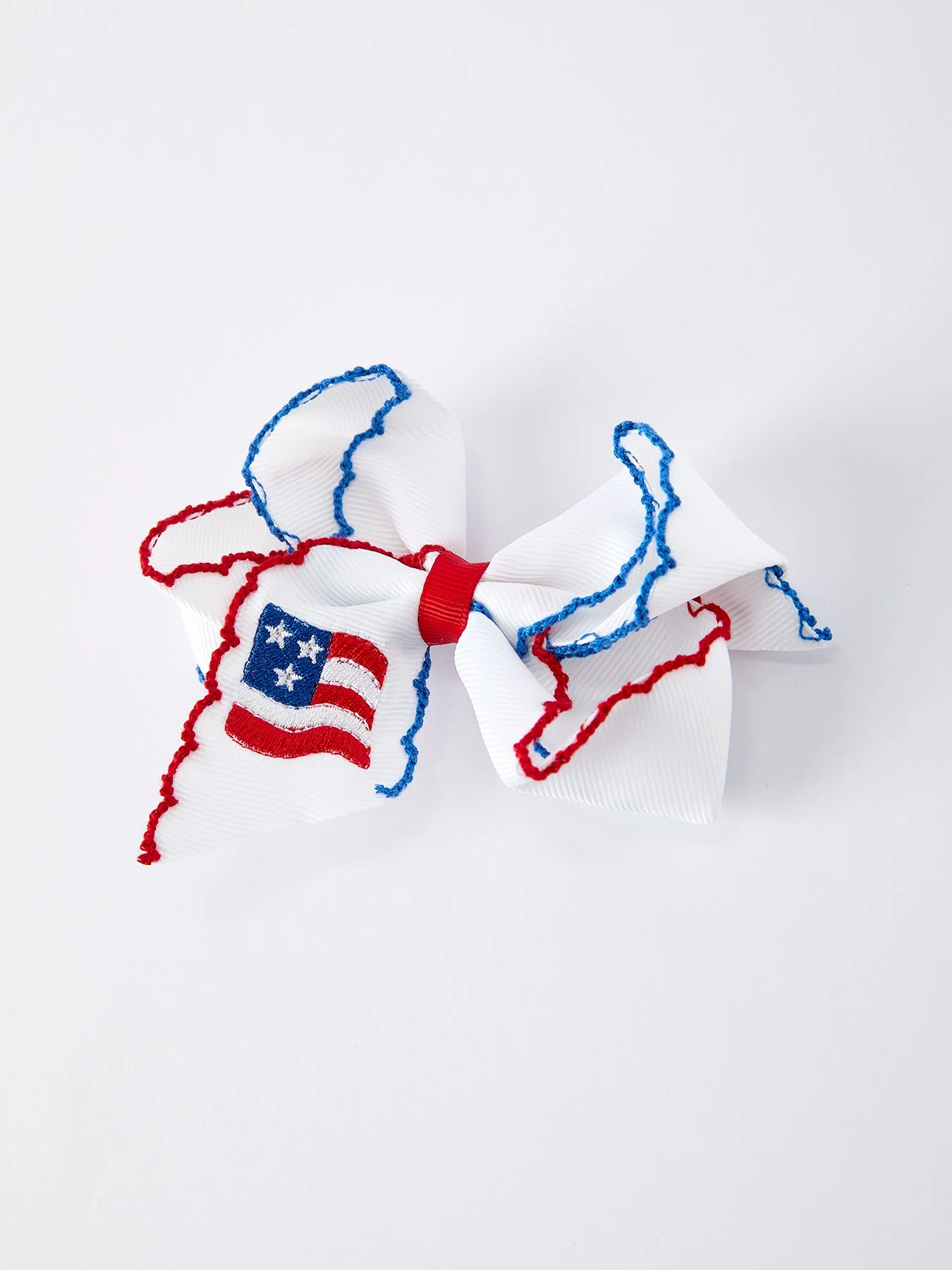 Stars & Stripes Flag Hair Bow – Toddler Girls July 4th Hair Accessory - Image 4