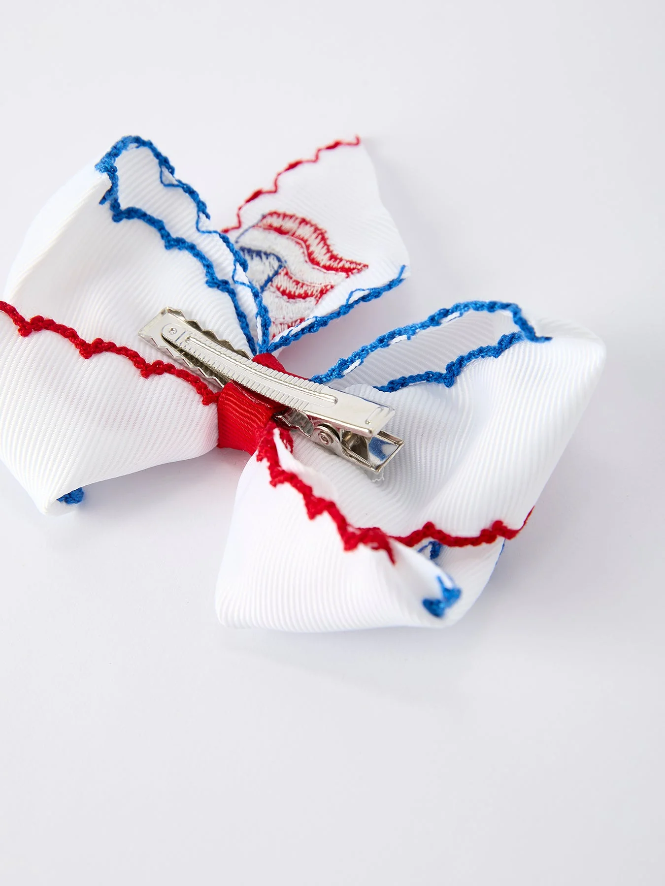 Stars & Stripes Flag Hair Bow – Toddler Girls July 4th Hair Accessory - Image 7