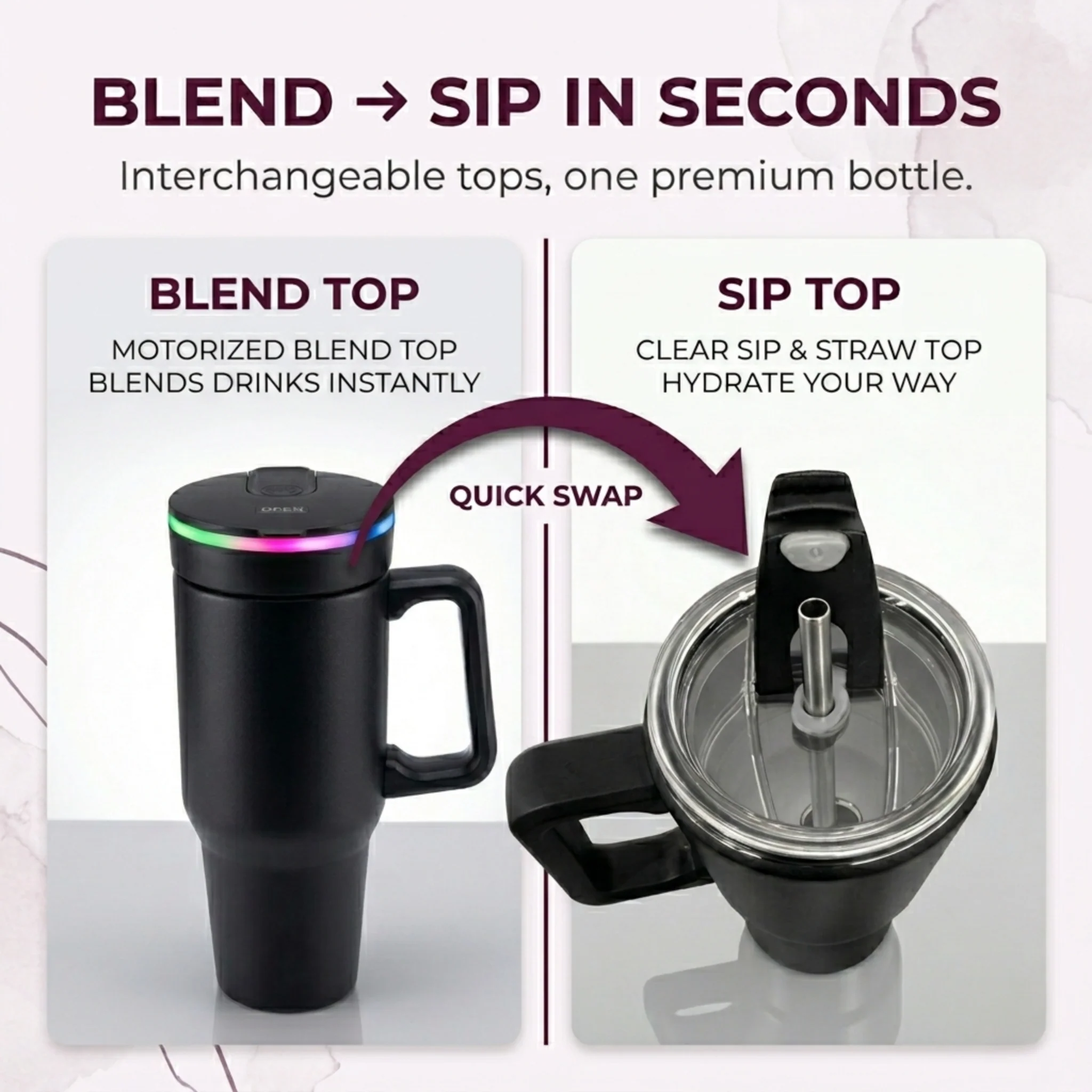 Steel (21oz) 180W Insulated Portable Blender (NEW) - Image 11