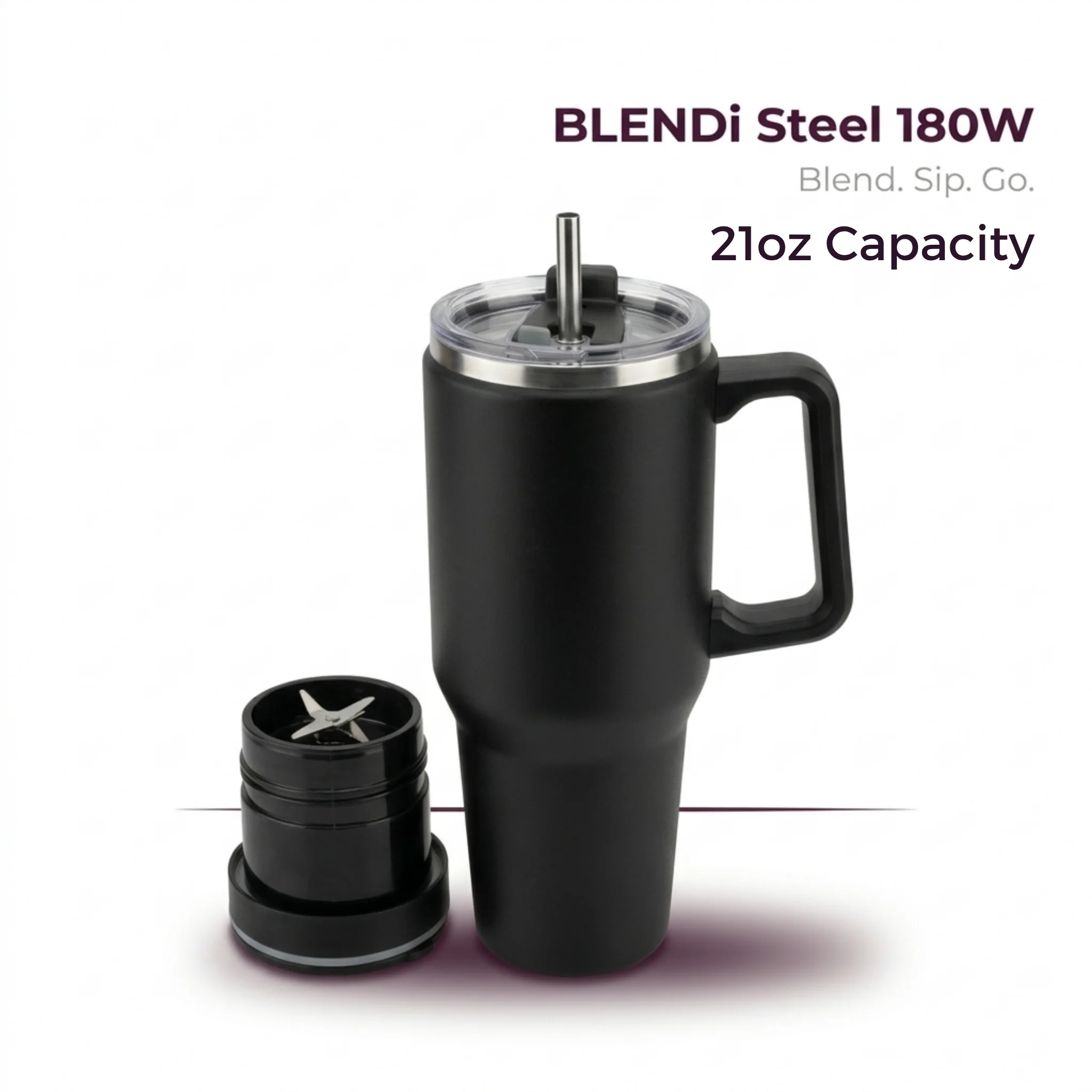 Steel (21oz) 180W Insulated Portable Blender (NEW) - Image 3