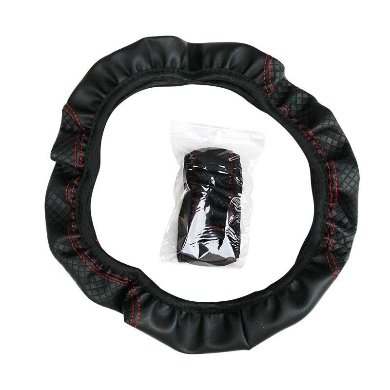 Steering Wheel Cover Braid On The Steering Wheel Cover Auto Car Steering Wheel Cover Wear-resistant Anti-slip Car Accessories Microfiber Breathable Wheel Cover Car Accessories Warm Steering Wheel Cover Winter Cool Summer Cover Interior - Image 3