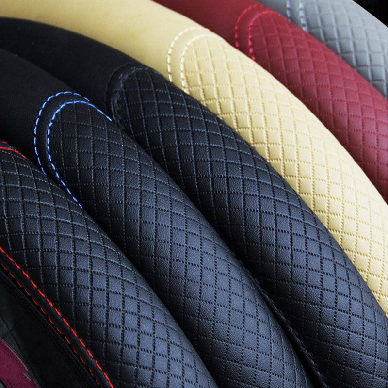 Steering Wheel Cover Braid On The Steering Wheel Cover Auto Car Steering Wheel Cover Wear-resistant Anti-slip Car Accessories Microfiber Breathable Wheel Cover Car Accessories Warm Steering Wheel Cover Winter Cool Summer Cover Interior - Image 8