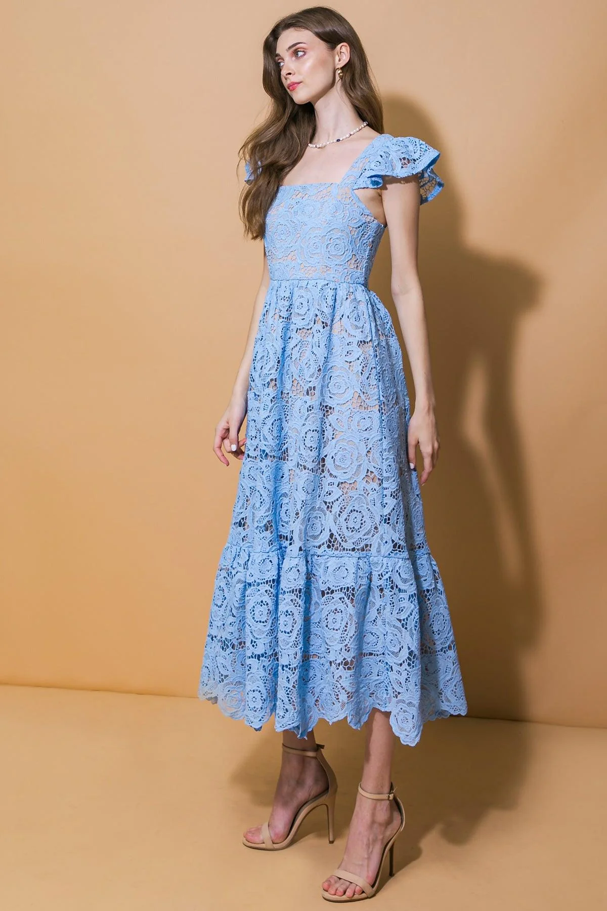 Still Thinking Lace Midi Dress - Image 5