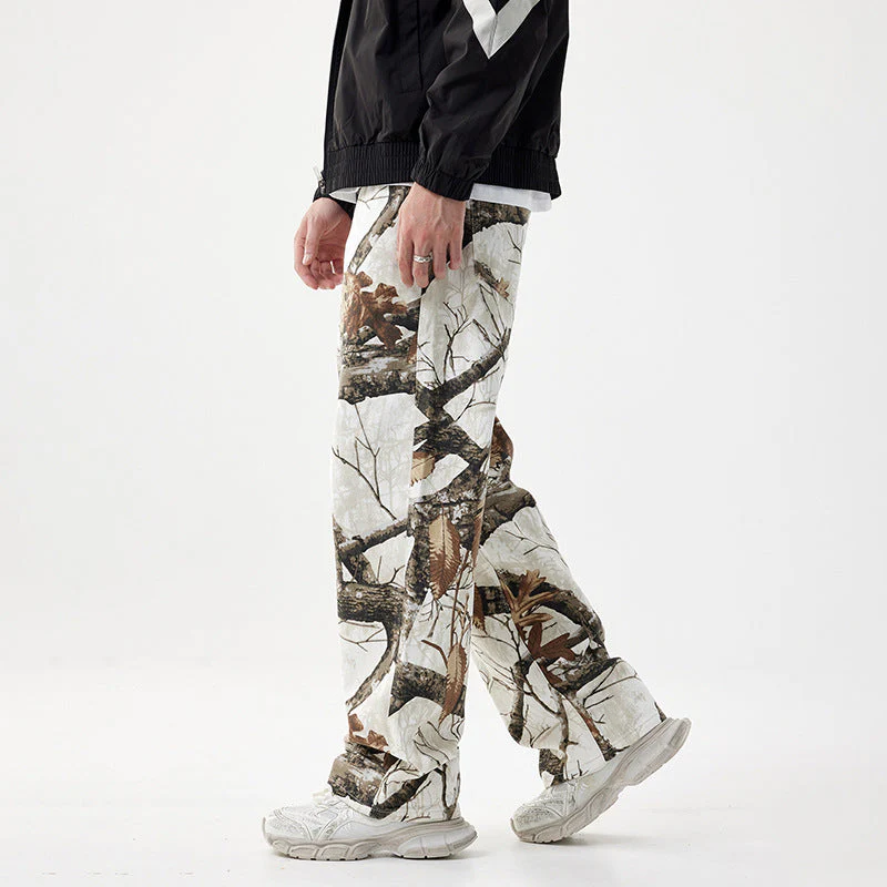 Straight Jeans Printed Fashion Wide-leg Casual Pants - Image 2