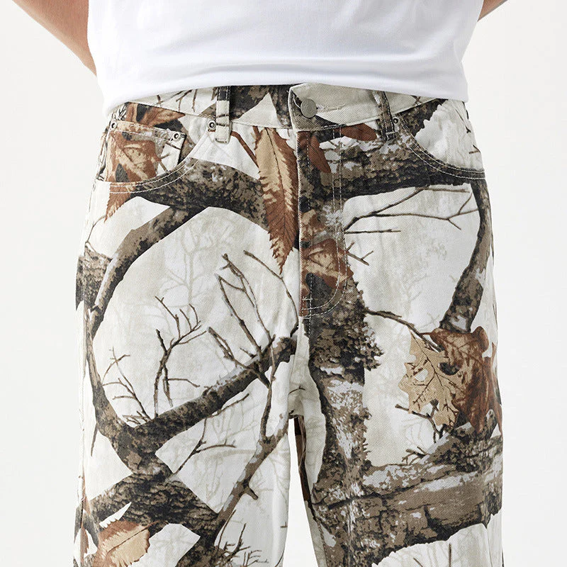 Straight Jeans Printed Fashion Wide-leg Casual Pants - Image 4