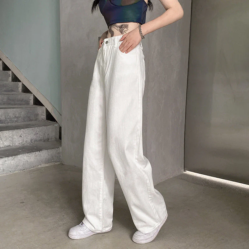 Straight-leg High-rise Casual Wide-leg Jeans - Image 6