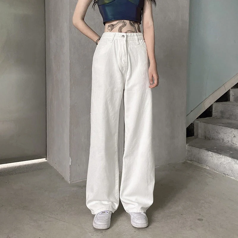 Straight-leg High-rise Casual Wide-leg Jeans - Image 9