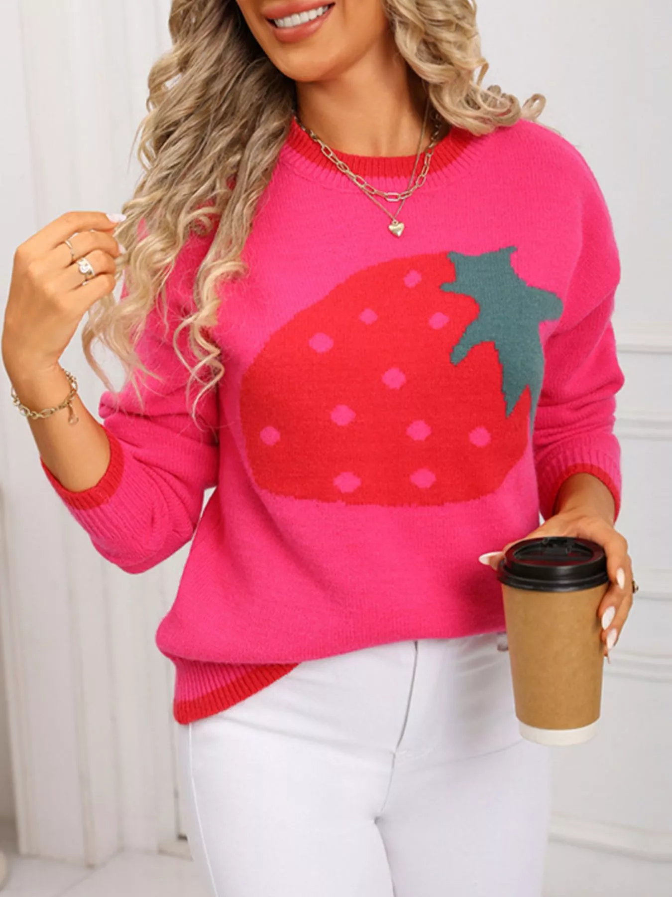 Strawberry Crew Neck Sweater - Image 6