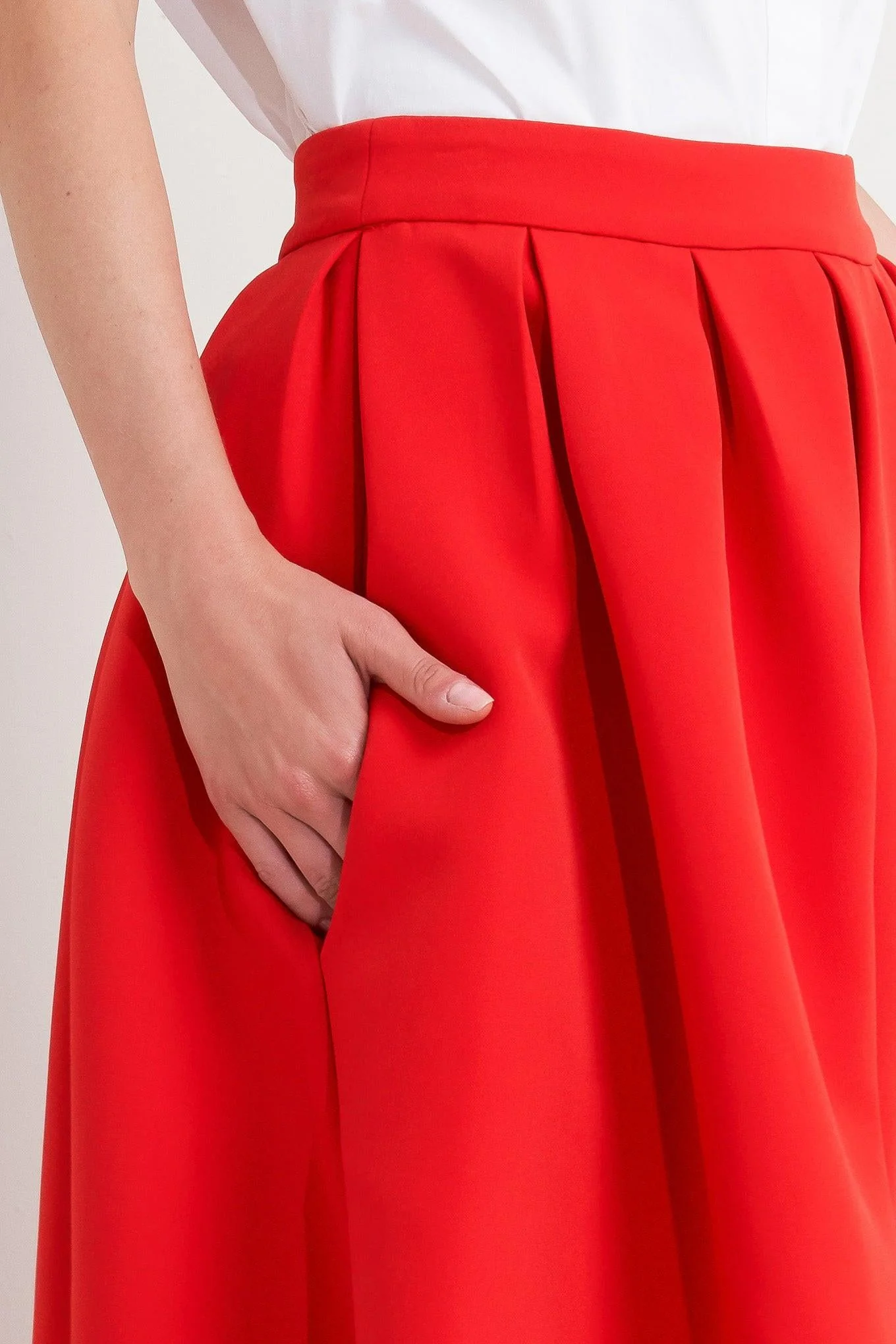 Strawberry Pop Woven Full Midi Skirt - Image 2