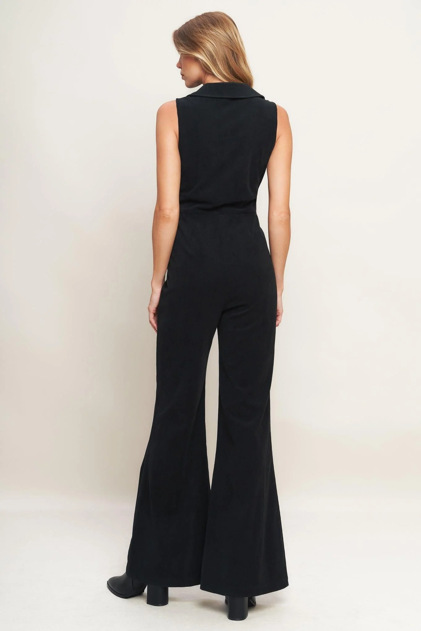 Street Icon Black Corduroy Jumpsuit - Image 4