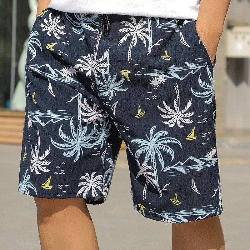 Summer Beach Pants Men's Loose Casual Fifth Pants Ice Silk High Elasticity Quick-drying - Image 10