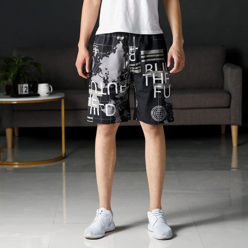 Summer Beach Pants Men's Loose Casual Fifth Pants Ice Silk High Elasticity Quick-drying - Image 8