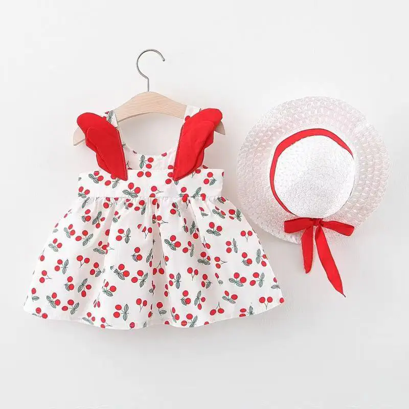 Summer Big Dot Wings Princess Dress with Hat - Image 19