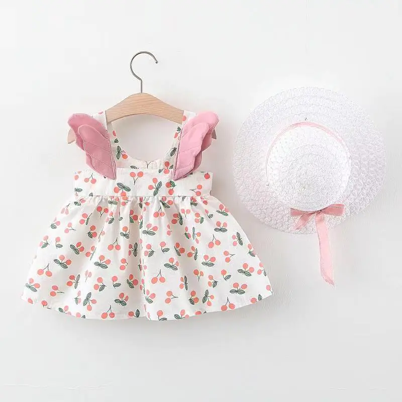 Summer Big Dot Wings Princess Dress with Hat - Image 2
