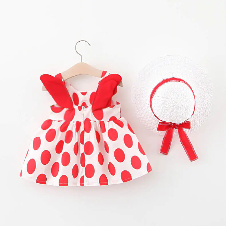 Summer Big Dot Wings Princess Dress with Hat - Image 39