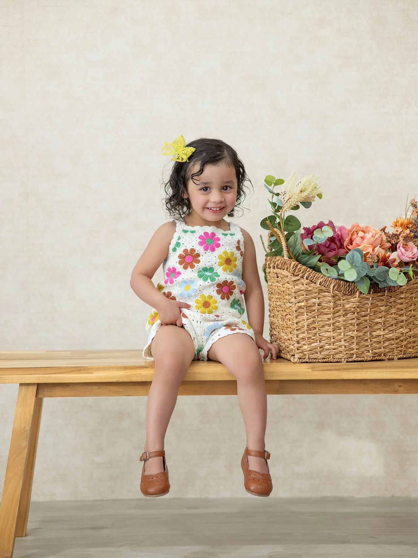 Summer Crochet Floral Girl Set - Image 6