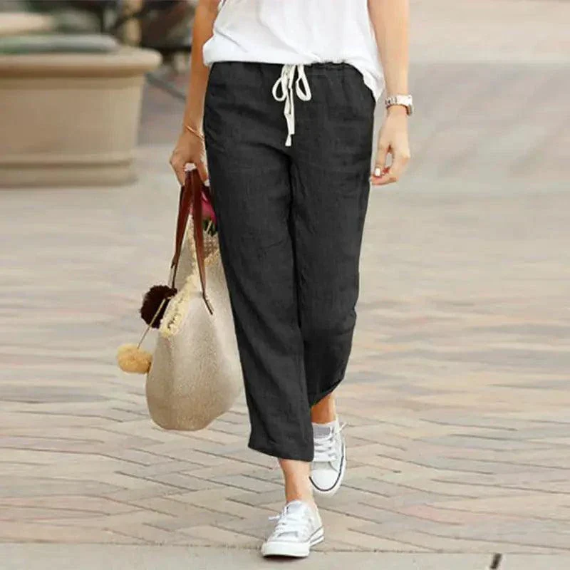 Summer Elegance Drawstring Trousers - Image 20