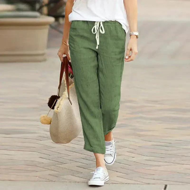 Summer Elegance Drawstring Trousers - Image 53