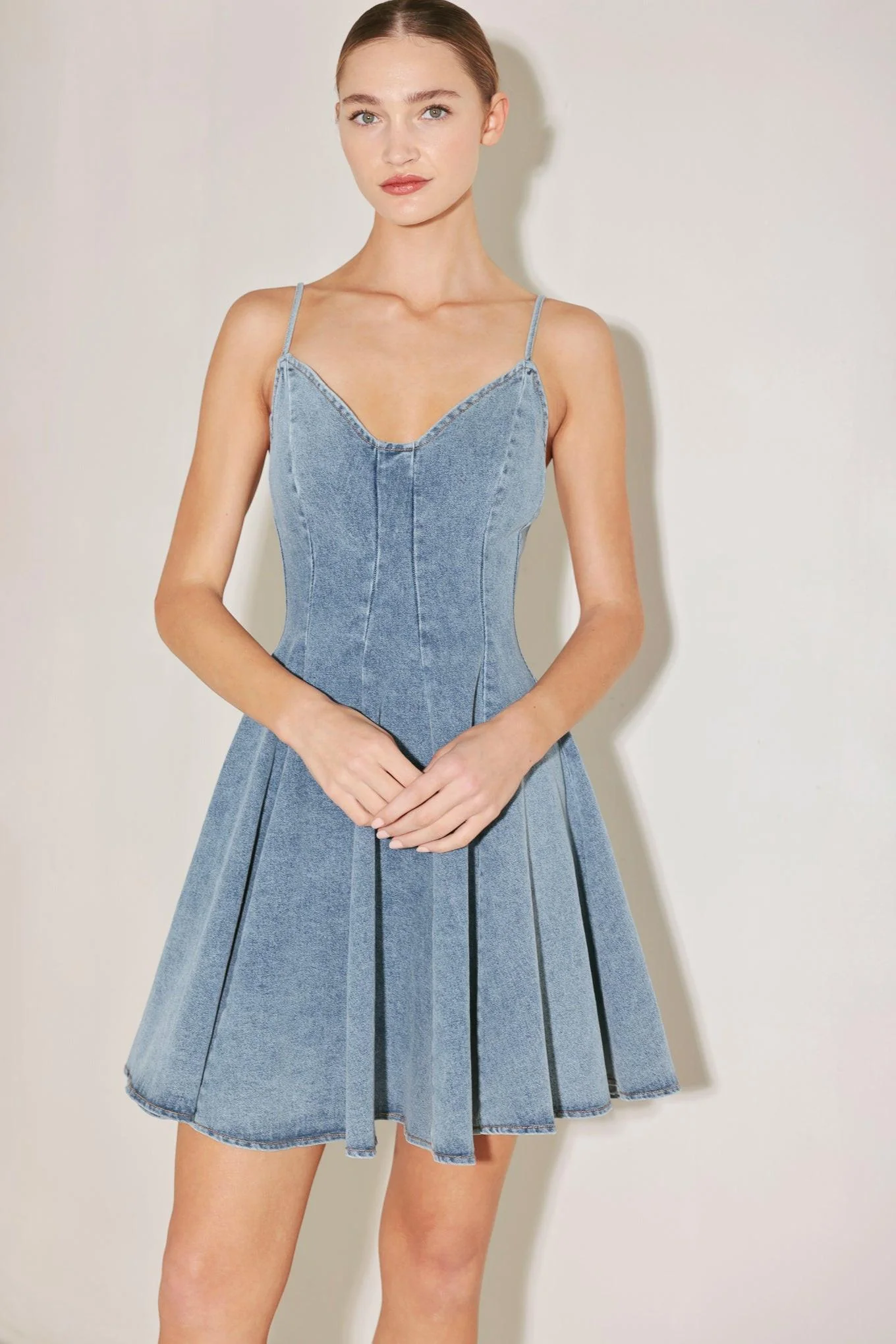 Summer Heartbeat Denim Mini Dress - Image 6