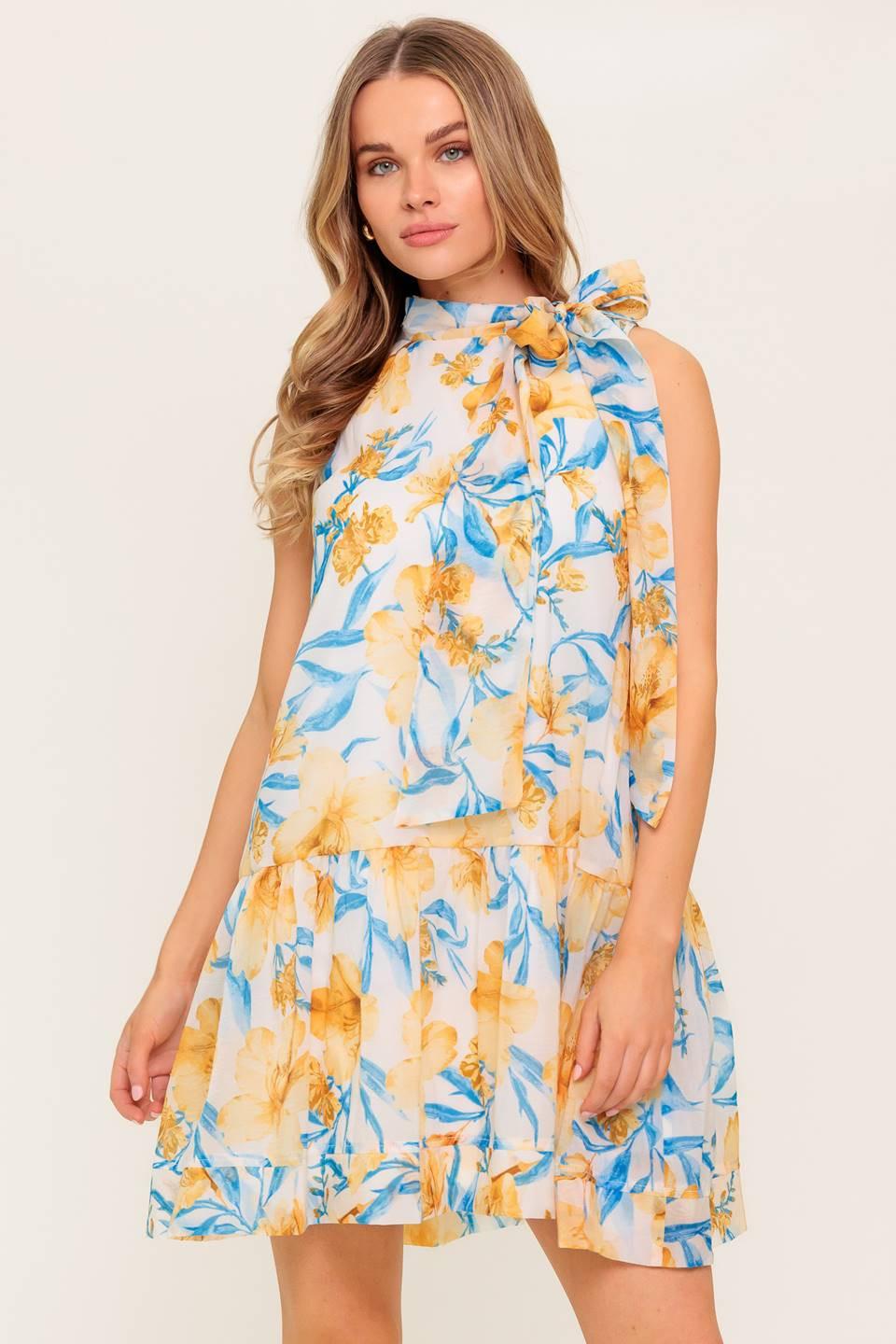 Summer Spell Ivory Woven Mini Dress - Image 6
