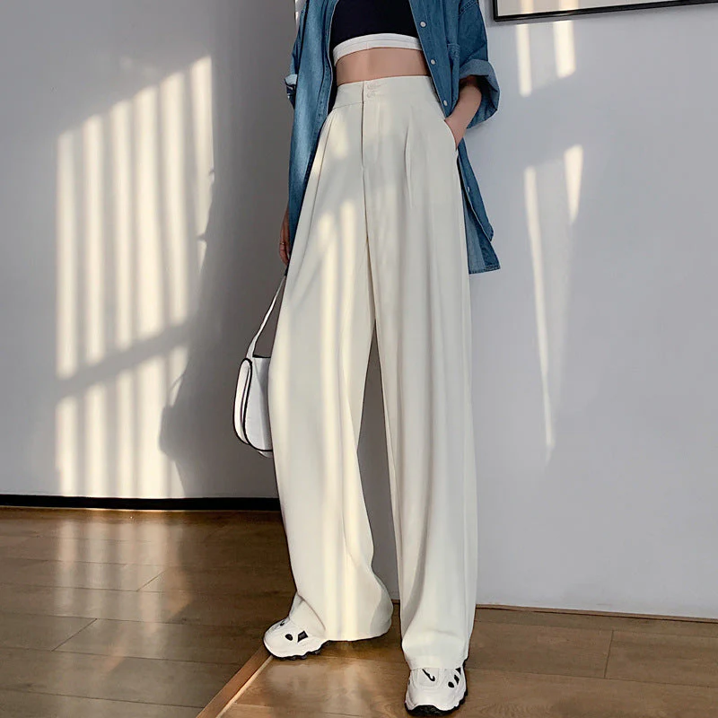 Summer Thin Section High Waist Drape Pants Suit Wide Leg Pants Women - Image 3