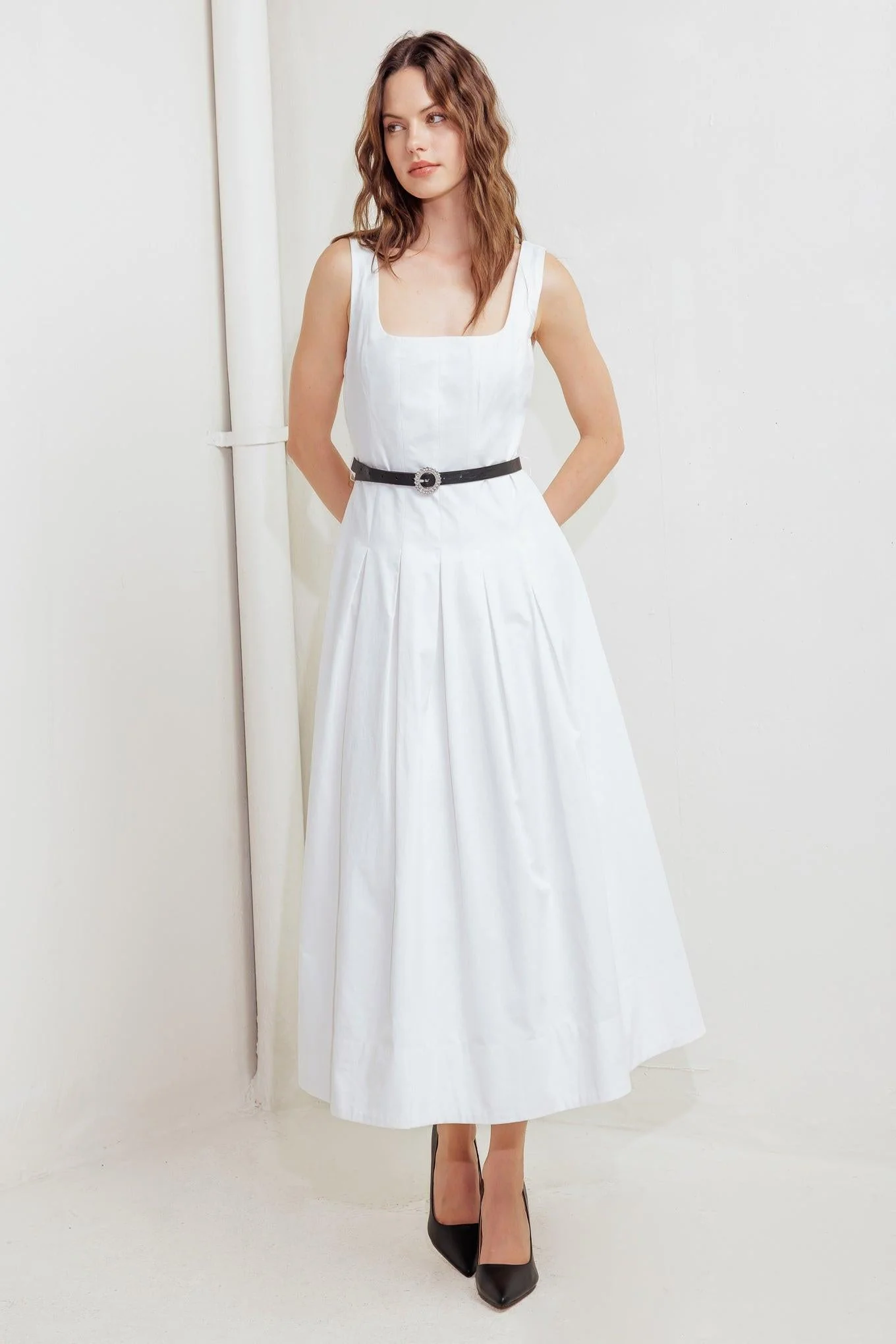 Sunday Reverie Woven Midi Dress - Image 7