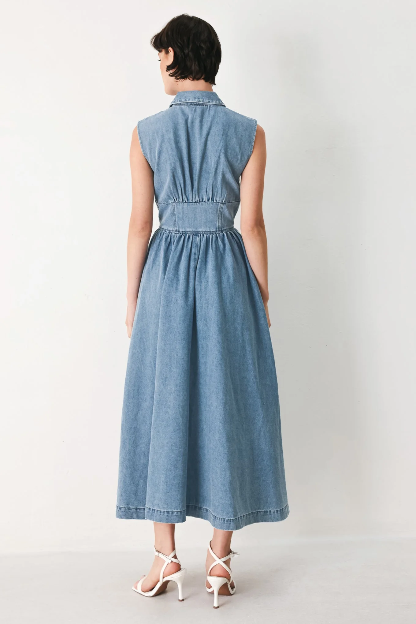 Sunday Stroll Denim Midi Dress - Image 6