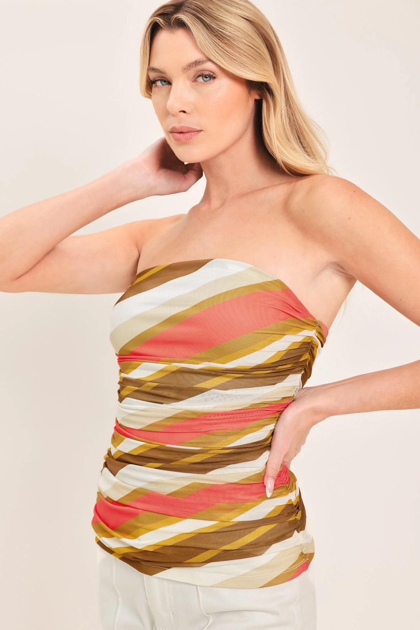 Sunkissed Mood Power Mesh Tube Top - Image 4