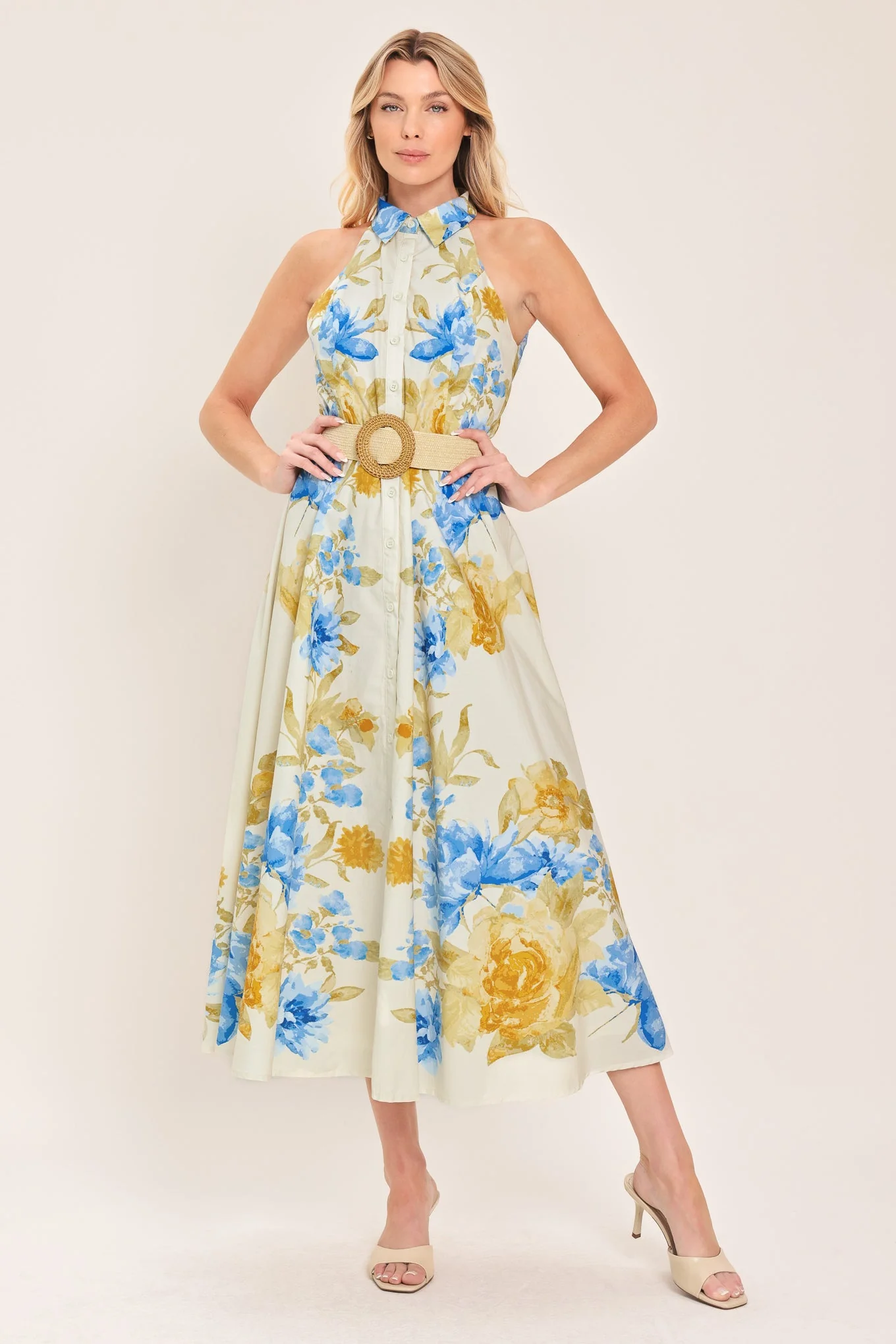 Sunny Daydream Woven Midi Dress - Image 3